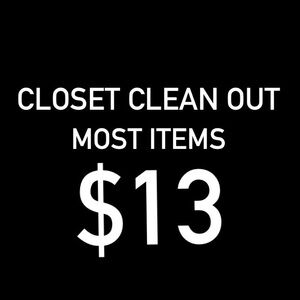 Closet Clean Out Sale Sign